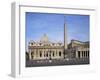 St. Peter's and St. Peter's Square, Vatican, Rome, Lazio, Italy-Peter Scholey-Framed Photographic Print