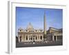 St. Peter's and St. Peter's Square, Vatican, Rome, Lazio, Italy-Peter Scholey-Framed Photographic Print