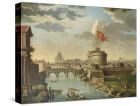 St. Peter's and the Castel Sant Angelo, Rome-null-Stretched Canvas