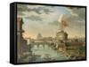 St. Peter's and the Castel Sant Angelo, Rome-null-Framed Stretched Canvas