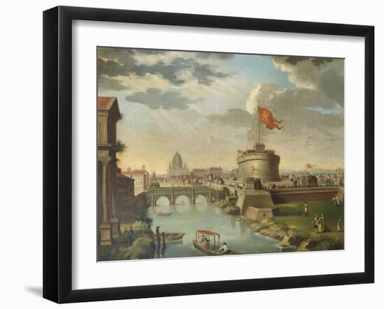 St. Peter's and the Castel Sant Angelo, Rome-null-Framed Giclee Print