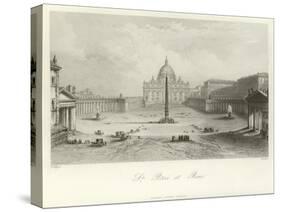 St Peter's at Rome-Giovanni Battista Piranesi-Stretched Canvas