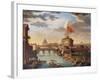 St Peter's Basilica and Castle Sant'Angelo in Rome-null-Framed Giclee Print