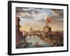 St Peter's Basilica and Castle Sant'Angelo in Rome-null-Framed Giclee Print