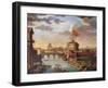 St Peter's Basilica and Castle Sant'Angelo in Rome-null-Framed Giclee Print