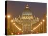 St. Peter's Basilica and Conciliazione Street, Rome, Lazio, Italy, Europe-Marco Cristofori-Stretched Canvas