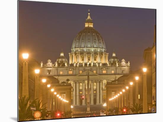 St. Peter's Basilica and Conciliazione Street, Rome, Lazio, Italy, Europe-Marco Cristofori-Mounted Photographic Print