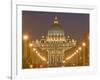 St. Peter's Basilica and Conciliazione Street, Rome, Lazio, Italy, Europe-Marco Cristofori-Framed Photographic Print