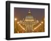 St. Peter's Basilica and Conciliazione Street, Rome, Lazio, Italy, Europe-Marco Cristofori-Framed Photographic Print