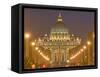 St. Peter's Basilica and Conciliazione Street, Rome, Lazio, Italy, Europe-Marco Cristofori-Framed Stretched Canvas