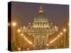 St. Peter's Basilica and Conciliazione Street, Rome, Lazio, Italy, Europe-Marco Cristofori-Stretched Canvas