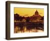 St Peter's Basilica and Ponte Saint Angelo, Rome, Italy-Doug Pearson-Framed Photographic Print