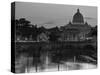 St Peter's Basilica and Ponte Saint Angelo, Rome, Italy-Doug Pearson-Stretched Canvas