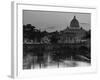 St Peter's Basilica and Ponte Saint Angelo, Rome, Italy-Doug Pearson-Framed Photographic Print