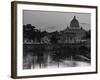 St Peter's Basilica and Ponte Saint Angelo, Rome, Italy-Doug Pearson-Framed Photographic Print