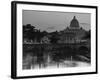 St Peter's Basilica and Ponte Saint Angelo, Rome, Italy-Doug Pearson-Framed Photographic Print