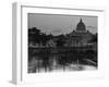 St Peter's Basilica and Ponte Saint Angelo, Rome, Italy-Doug Pearson-Framed Photographic Print