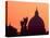 St. Peter's Basilica and Statues on Ponte St. Angelo, Vatican, Rome, Italy-David Barnes-Stretched Canvas