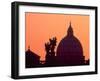 St. Peter's Basilica and Statues on Ponte St. Angelo, Vatican, Rome, Italy-David Barnes-Framed Photographic Print