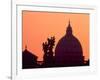 St. Peter's Basilica and Statues on Ponte St. Angelo, Vatican, Rome, Italy-David Barnes-Framed Photographic Print