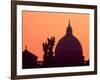 St. Peter's Basilica and Statues on Ponte St. Angelo, Vatican, Rome, Italy-David Barnes-Framed Photographic Print