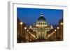 St Peter's Basilica at Dusk, Vatican City, Rome, Italy-David Clapp-Framed Photographic Print