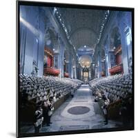 St. Peter's Basilica During the 2nd Vatican Ecumenical Council of the Roman Catholic Church-Hank Walker-Mounted Photographic Print