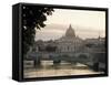 St. Peter's Basilica from Across the Tiber River, Rome, Lazio, Italy, Europe-James Gritz-Framed Stretched Canvas