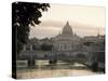 St. Peter's Basilica from Across the Tiber River, Rome, Lazio, Italy, Europe-James Gritz-Stretched Canvas