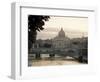 St. Peter's Basilica from Across the Tiber River, Rome, Lazio, Italy, Europe-James Gritz-Framed Photographic Print