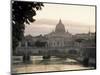 St. Peter's Basilica from Across the Tiber River, Rome, Lazio, Italy, Europe-James Gritz-Mounted Photographic Print