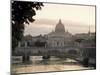 St. Peter's Basilica from Across the Tiber River, Rome, Lazio, Italy, Europe-James Gritz-Mounted Photographic Print