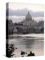 St. Peter's Basilica from Across the Tiber River, Rome, Lazio, Italy, Europe-James Gritz-Stretched Canvas