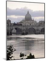 St. Peter's Basilica from Across the Tiber River, Rome, Lazio, Italy, Europe-James Gritz-Mounted Photographic Print