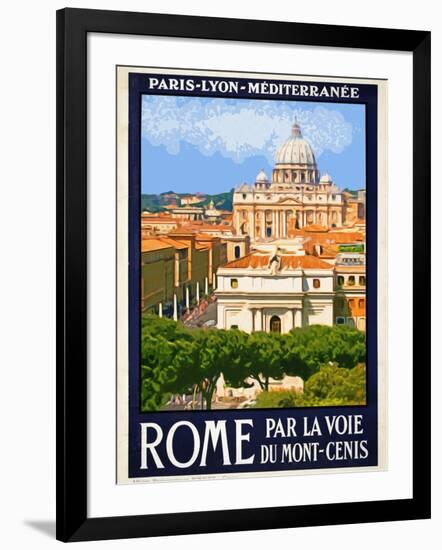 St. Peter's Basilica, Roma Italy 6-Anna Siena-Framed Premium Giclee Print