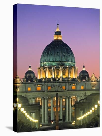 St. Peter's Basilica, Rome, Italy-Walter Bibikow-Stretched Canvas
