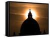 St. Peter's Basilica the Morning after the Death of Pope John Paul II was Announced in Rome, Italy-null-Framed Stretched Canvas