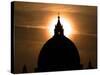 St. Peter's Basilica the Morning after the Death of Pope John Paul II was Announced in Rome, Italy-null-Stretched Canvas