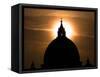 St. Peter's Basilica the Morning after the Death of Pope John Paul II was Announced in Rome, Italy-null-Framed Stretched Canvas