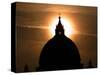 St. Peter's Basilica the Morning after the Death of Pope John Paul II was Announced in Rome, Italy-null-Stretched Canvas