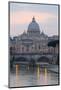 St. Peter's Basilica, the River Tiber and Ponte Sant'Angelo at Dusk, Rome, Lazio, Italy-Stuart Black-Mounted Photographic Print