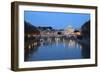 St. Peter's Basilica, the River Tiber and Ponte Sant'Angelo at Night, Rome, Lazio, Italy-Stuart Black-Framed Photographic Print