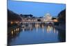 St. Peter's Basilica, the River Tiber and Ponte Sant'Angelo at Night, Rome, Lazio, Italy-Stuart Black-Mounted Photographic Print