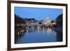 St. Peter's Basilica, the River Tiber and Ponte Sant'Angelo at Night, Rome, Lazio, Italy-Stuart Black-Framed Photographic Print