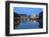 St. Peter's Basilica, the River Tiber and Ponte Sant'Angelo at Night, Rome, Lazio, Italy-Stuart Black-Framed Photographic Print