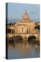 St. Peter's Basilica, the River Tiber and Ponte Sant'Angelo, Rome, Lazio, Italy-Stuart Black-Stretched Canvas