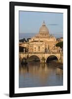 St. Peter's Basilica, the River Tiber and Ponte Sant'Angelo, Rome, Lazio, Italy-Stuart Black-Framed Photographic Print