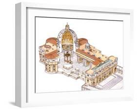 St, Peter's Basilica, Vatican City, Rome, Italy-Fernando Aznar Cenamor-Framed Giclee Print
