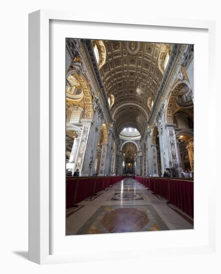 St. Peter's Basilica, Vatican City, UNESCO World Heritage Site, Rome, Lazio, Italy, Europe-Carlo Morucchio-Framed Photographic Print