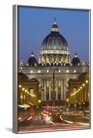 St. Peter's Basilica Viewed Along Via Della Conciliazione at Night, Rome, Lazio, Italy-Stuart Black-Framed Photographic Print